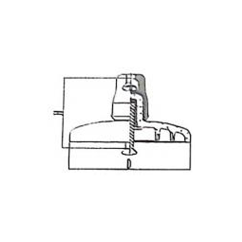 Isoladores de vidro de suspens&atilde;o tipo disco padr&atilde;o