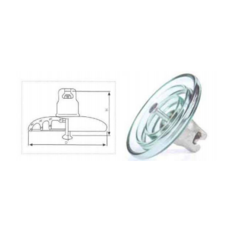 Isolador de vidro para suspens&atilde;o resistente &agrave; polui&ccedil;&atilde;o U240BP/170