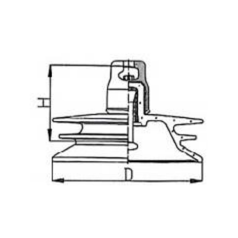 Isolador de vidro tipo guarda-chuva triplo