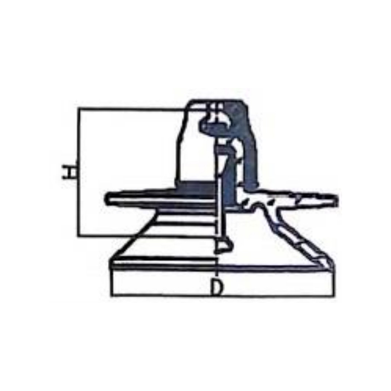 Isoladores de vidro tipo guarda-chuva duplo