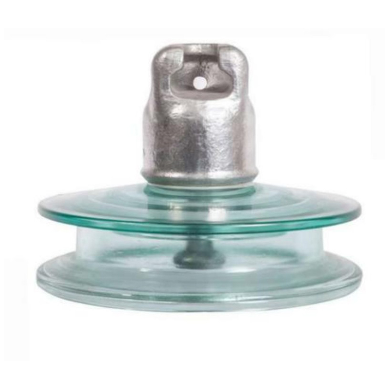 Isoladores de vidro tipo guarda-chuva duplo